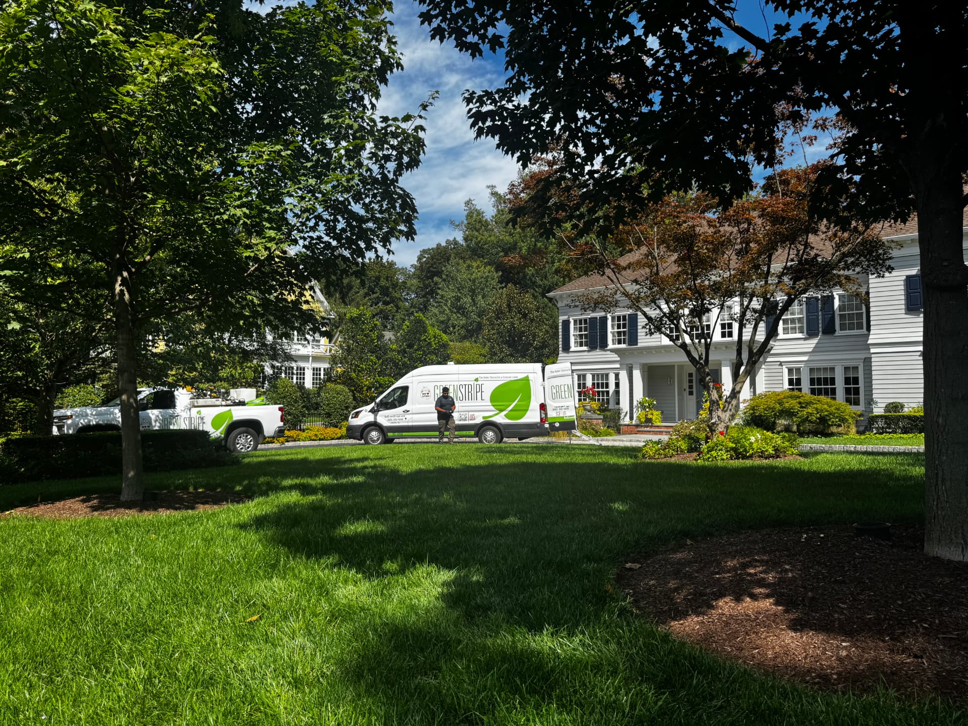Upscale Northern New Jersey home with a healthy, well-maintained lawn