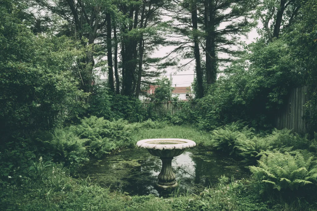 Bird Bath and Small Pond for Mosquito Management